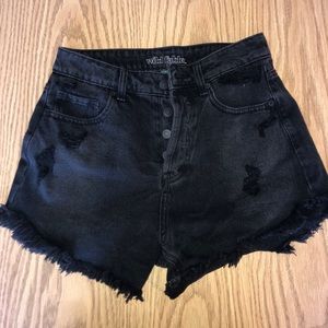 Black Jean Shorts